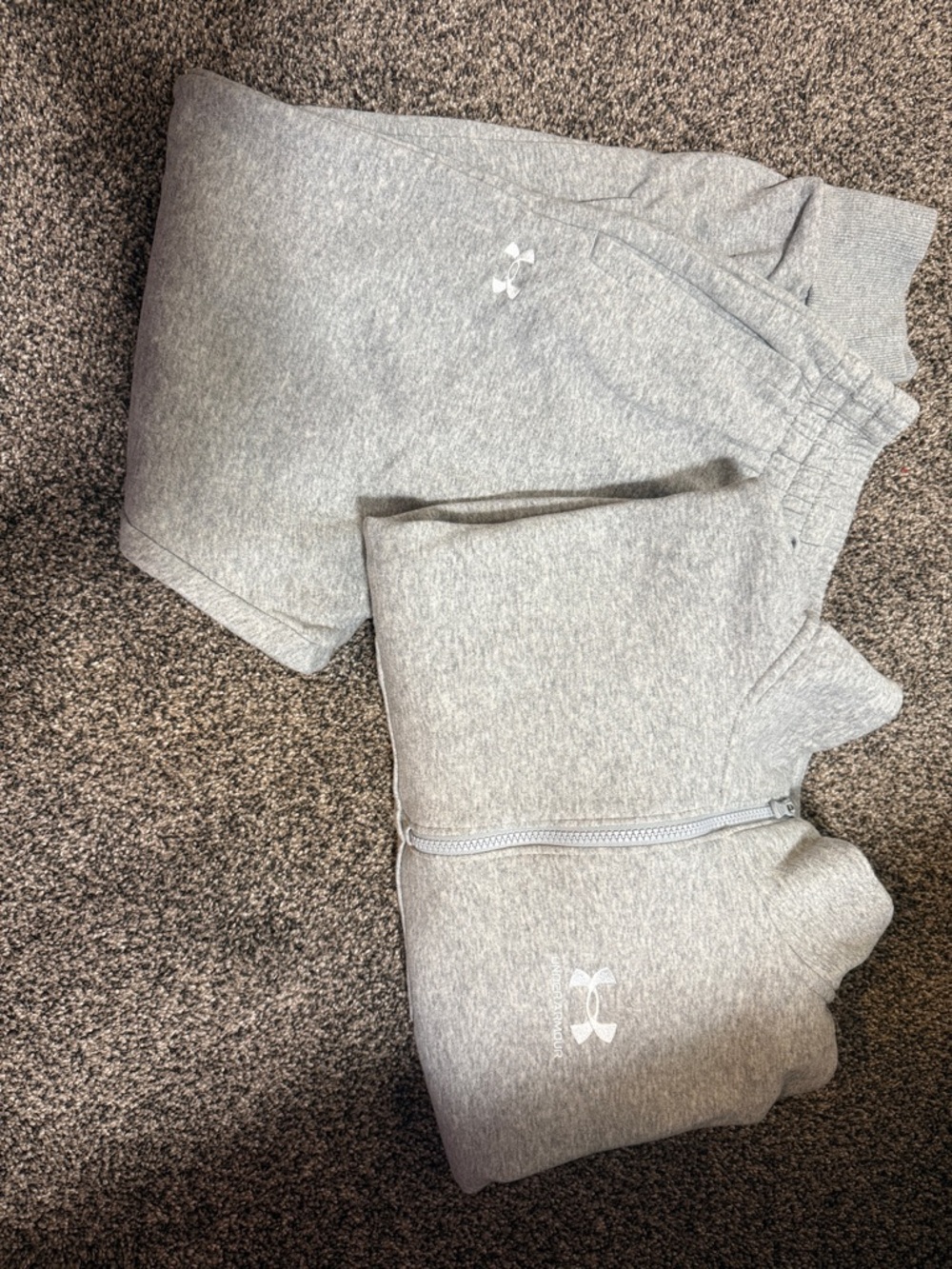 Under Armour Light Gray Full-Zip Hoodie